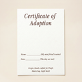 Certificate of Adoption