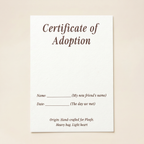 Certificate of Adoption